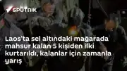 Laos'ta Sel Sularıyla Dolu Mağarada Mahsur Kalan 5 Kişiden Biri Kurtarıldı