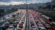 İstanbul'da Sağanak Yağış Etkili: Trafik Yoğunluğu Yüzde 89'a Ulaştı