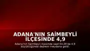 Adana'nın Saimbeyli ilçesinde 4,9 büyüklüğünde deprem kaydedildi