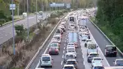 Anadolu Otoyolu Düzce Geçişinde Kurban Bayramı Dönüşünde Yoğun Trafik