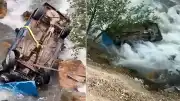 Dereye Uçan Otomobilde Karı-Koca Hayatını Kaybetti, 1 Kişi Yaralandı