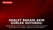 Adalet Bakanı Akın Gürlek Duyurdu: 7 İlde 113 Adrese Eş Zamanlı Suç Örgütü Operasyonu