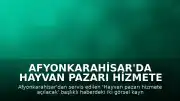 Afyonkarahisar'da Hayvan Pazarı Hizmete Açılacak