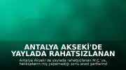 Antalya Akseki'de Yaylada Rahatsızlanan Vatandaşa Konya İtfaiyesi Müdahale Etti