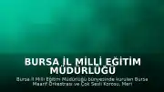 Bursa İl Milli Eğitim Müdürlüğü Bünyesindeki Bursa Maarif Orkestrası ve Çok Sesli Korosu Konser Düzenledi