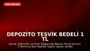 Depozito Teşvik Bedeli 1 TL Olacak: 1 Temmuz'dan İtibaren Uygulanacak