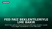 Fed Faiz Beklentileriyle LME Bakır Fiyatlarında Düşüş Yaşandı