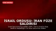 İsrail Ordusu: İran Füze Saldırısı Başlattı