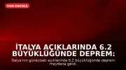 İtalya Açıklarında 6.2 Büyüklüğünde Deprem: 4 Avrupa Ülkesinde Hissedildi