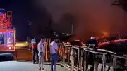 Sinop'ta Orman Ürünleri Fabrikasının Deposunda Yangın Çıktı