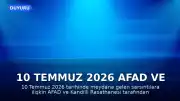 10 Temmuz 2026 AFAD ve Kandilli Son Depremler Verileri