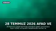 28 Temmuz 2026 AFAD ve Kandilli Verileri: Son Depremler Hakkında Bilgilendirme