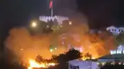 Ankara Kalesi Çevresindeki Otluk Alanda Yangın Çıktı