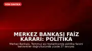 Merkez Bankası Faiz Kararı: Politika Faizi %37 Seviyesinde Sabit Tutuldu