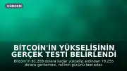 Bitcoin'in Yükselişinin Gerçek Testi Belirlendi