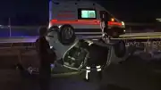 Eskişehir'de Takla Atan Otomobilde Aynı Aileden 2 Kişi Yaralandı