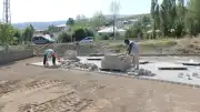 Karlıova'da Kilitli Parke Taşı Döşeme Çalışmaları Başladı