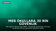 MEB Okullara 30 Bin Güvenlik Görevlisi Alımı Başvuruları İçin Geri Sayım Başladı