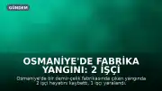 Osmaniye'de Fabrika Yangını: 2 İşçi Hayatını Kaybetti, 1 Yaralı