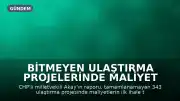 Bitmeyen Ulaştırma Projelerinde Maliyet Artışı: 1.8 Trilyon TL Fark Oluştu