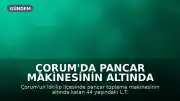 Çorum'da Pancar Makinesinin Altında Kalan İşçi Hayatını Kaybetti