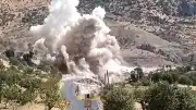 Siirt-Pervari Yolunda Kontrollü Patlatma Görüntülendi