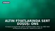 Altın Fiyatlarında Sert Düşüş: Ons Altın Bir Yılın En Düşük Seviyesinde