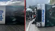 Isparta-Antalya kara yolunda otobüs kazası: 1 ölü, 7 yaralı