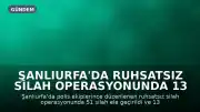 Şanlıurfa'da Ruhsatsız Silah Operasyonunda 13 Gözaltı