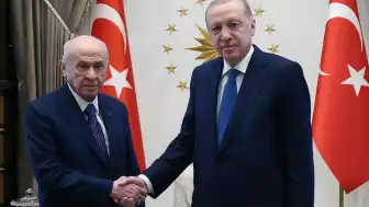 Erdoğan ve Bahçeli Beştepe'de Görüştü