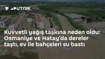 Osmaniye ve Hatay'da Kuvvetli Yağış Nedeniyle Taşkınlar Yaşandı, Evler ve Bahçeler Sular Altında Kaldı