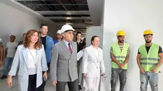 ADÜ Rektörü Prof. Dr. Bülent Kent, Yeni Poliklinik ve Laboratuvar Binası Çalışmalarını İnceledi