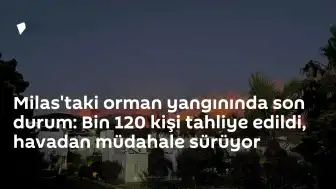 Muğla Milas'taki Orman Yangını Hakkında Açıklama: 1120 Kişi Tahliye Edildi