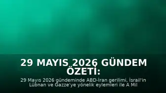 29 Mayıs 2026 Gündem Özeti: Uluslararası Gerilimler ve Spor Haberleri