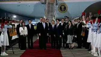 ABD Başkanı Trump, Çin Devlet Başkanı Xi Jinping ile görüşmek üzere Pekin'e indi