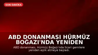 ABD Donanması Hürmüz Boğazı'nda Yeniden Devrede