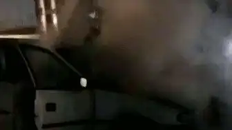Adıyaman'da Park Halindeki Otomobil Alev Aldı