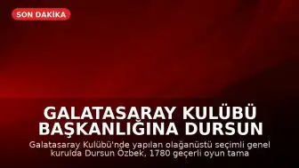 Galatasaray Kulübü Başkanlığına Dursun Özbek Yeniden Seçildi