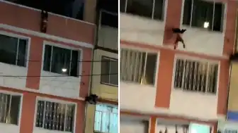 Kolombiya'da Bebek Balkondan Sarktı, Mahalle Sakinleri Kurtardı