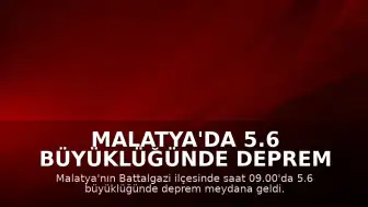Malatya'da 5.6 Büyüklüğünde Deprem Meydana Geldi