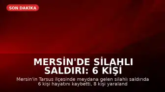 Mersin'de Silahlı Saldırı: 6 Kişi Hayatını Kaybetti, 8 Yaralı