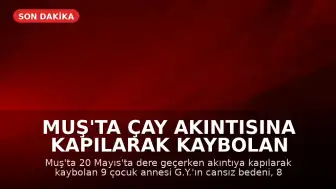 Muş'ta Çay Akıntısına Kapılarak Kaybolan Kadının Cansız Bedeni 8 Gün Sonra Bulundu