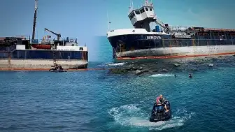 Sakarya'da Karaya Oturan Kuru Yük Gemisi Nedeniyle Karasu Sahilinde Denize Girmek Yasaklandı