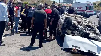 Şanlıurfa Çevre Yolu'nda Kaza: Kurban Kesiminden Dönen Otomobil Takla Attı