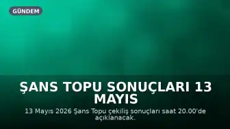Şans Topu Sonuçları 13 Mayıs 2026: Büyük İkramiye Devretti