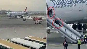 THY uçağında iniş sonrası yangın paniği: Yolcular tahliye edildi