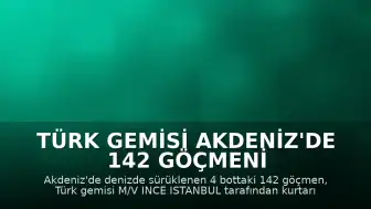 Türk Gemisi Akdeniz'de 142 Göçmeni Kurtardı