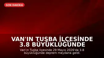 Van'ın Tuşba ilçesinde 3.8 büyüklüğünde deprem kaydedildi