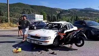 Aydın'da Trafik Kazası: Motosiklet Otomobile Saplandı, 2 Yaralı