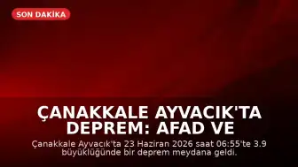 Çanakkale Ayvacık'ta Deprem: AFAD ve Kandilli Verileri Paylaşıldı